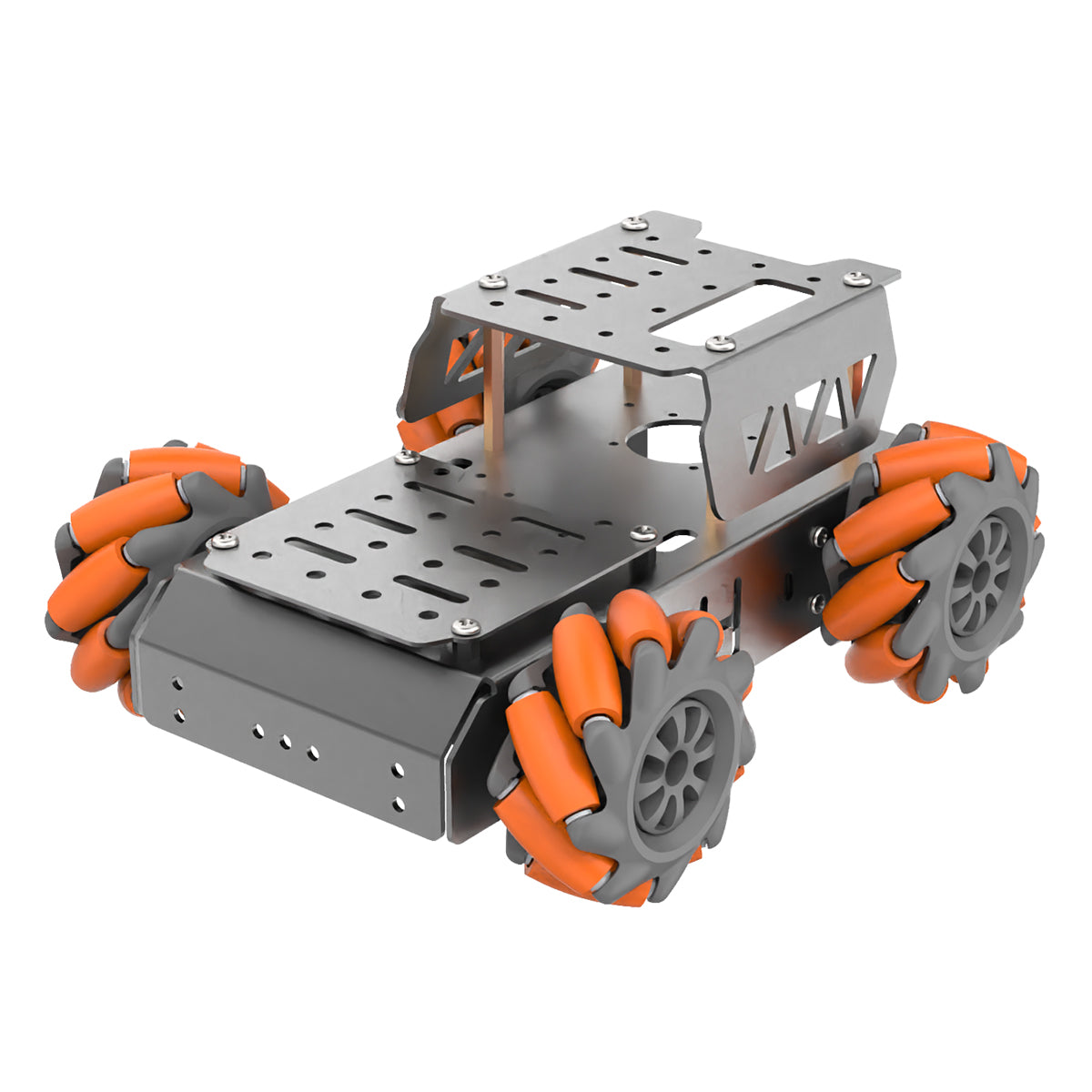 Hiwonder Mecanum Wheel Chassis Car Kit with TT Motor, Aluminum Alloy Frame, Smart Car Kit for DIY Education Robot Car Kit